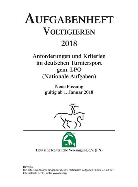 Aufgabenheft - Voltigieren 2018 (Nationale Aufgaben)