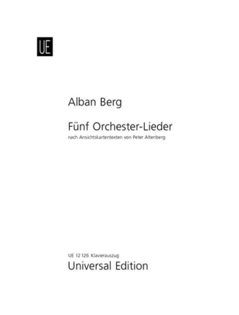 5 Orchesterlieder
