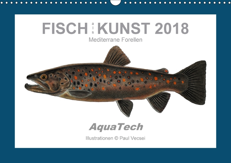 Fisch als Kunst 2018: Mediterrane Forellen (Wandkalender 2018 DIN A3 quer)