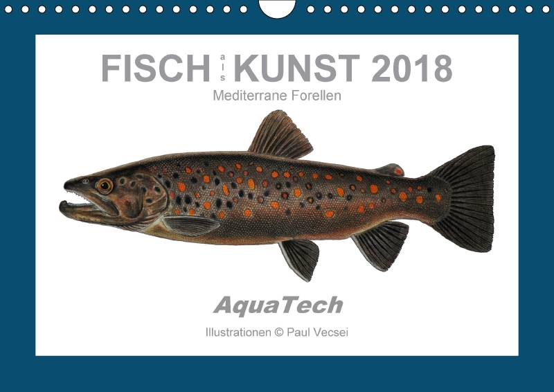Fisch als Kunst 2018: Mediterrane Forellen (Wandkalender 2018 DIN A4 quer)