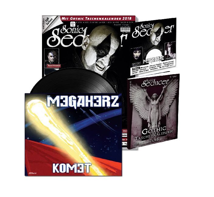 Sonic Seducer 02/2018 + Titelstory Megaherz, m. ltd. Megaherz 7-'Vinylsingle (Schallplatte) + Audio-CD