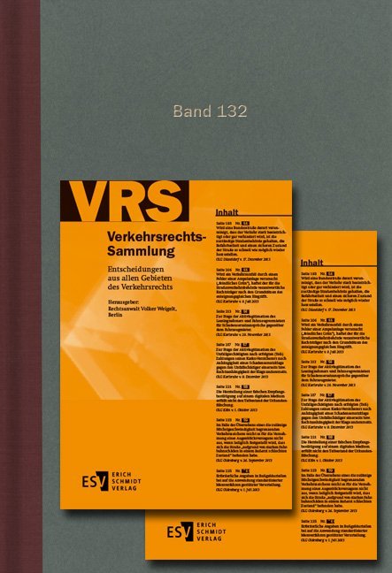 Verkehrsrechts-Sammlung (VRS) Band 132