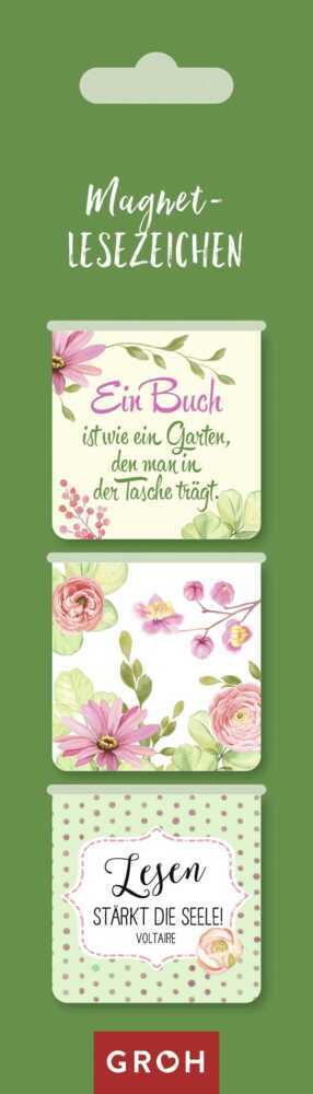 Magnetlesezeichen -  Ein Buch ist wie ein Garten, den man in der Tasche trägt