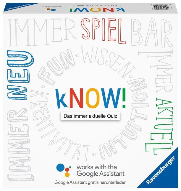 Ravensburger 27252 - kNOW! Quizspiel mit dem Google Assistant für 2-6 Spieler, Gesellschaftsspiel zum Spielen mit Freunden oder der Familie ab 10 Jahren