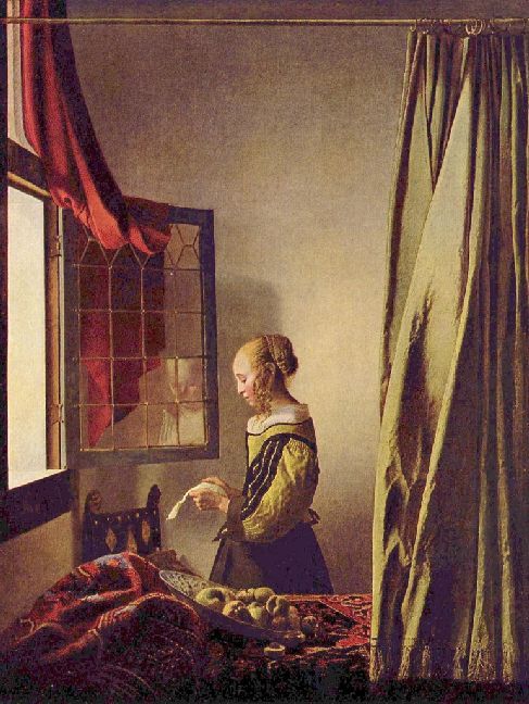Jan Vermeer van Delft - Brieflesendes Mädchen am offenen Fenster - 500 Teile (Puzzle)