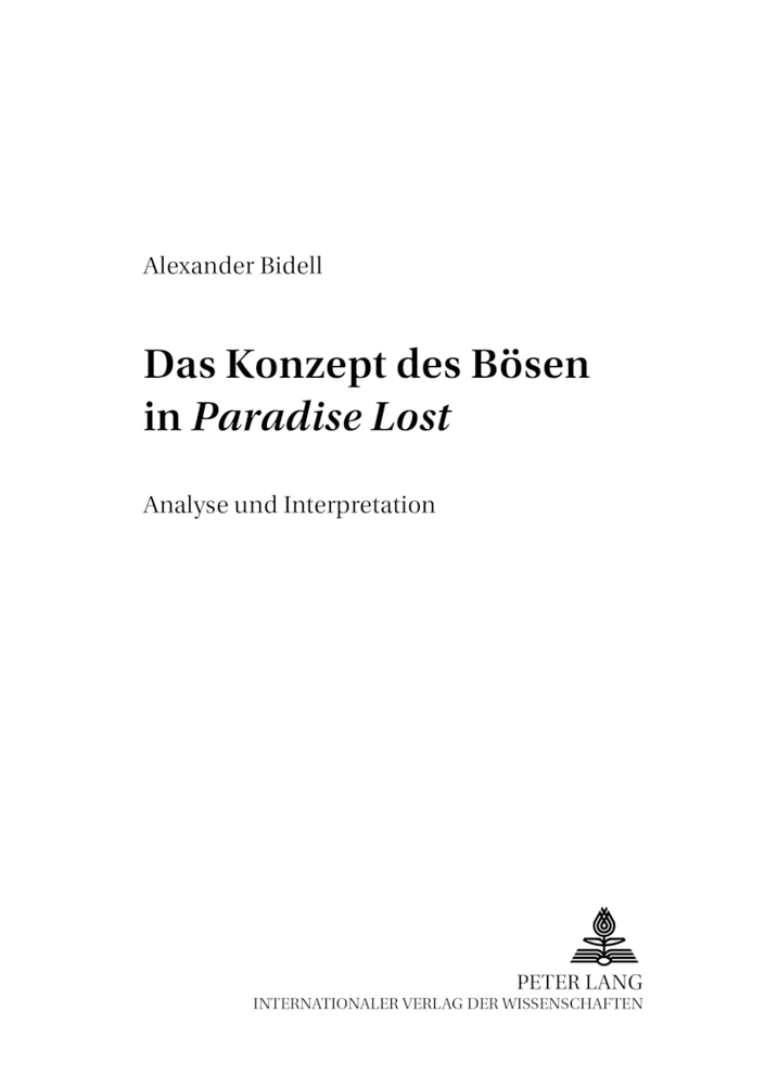Das Konzept des Bösen in "Paradise Lost"