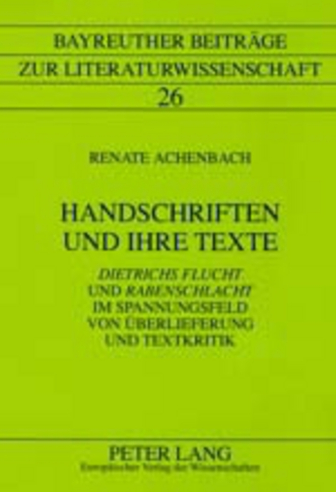 Handschriften und ihre Texte