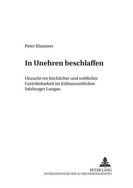 In Unehren beschlaffen