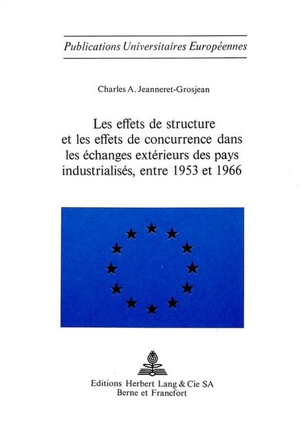 Les effets de structure et les effets de concurrence dans les échanges extérieurs des pays industrialisés, entre 1953 et 1966