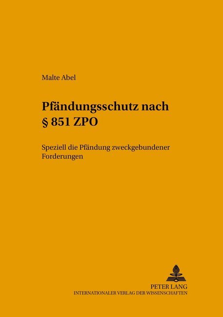 Pfändungsschutz nach 851 ZPO