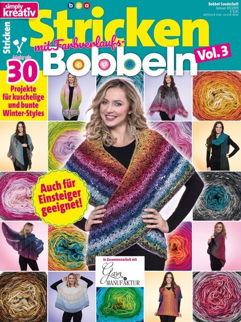 Stricken mit Farbverlaufsbobbeln. Vol.3