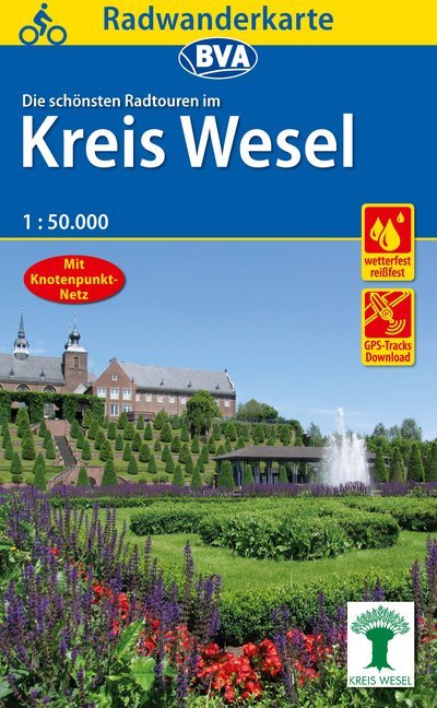 Radwanderkarte BVA Radwandern im Kreis Wesel am Niederrhein