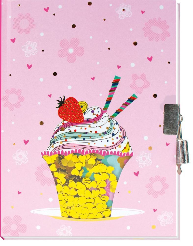 Trötsch Tagebuch mit Pailletten Herz Eiscreme