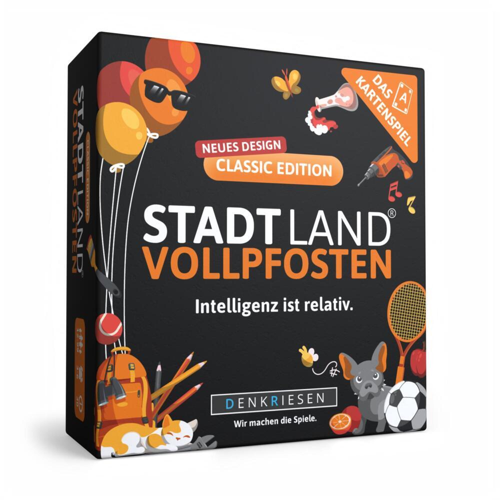 DENKRIESEN - STADT LAND VOLLPFOSTEN® - Das Kartenspiel - CLASSIC EDITION "Intelligenz ist relativ"