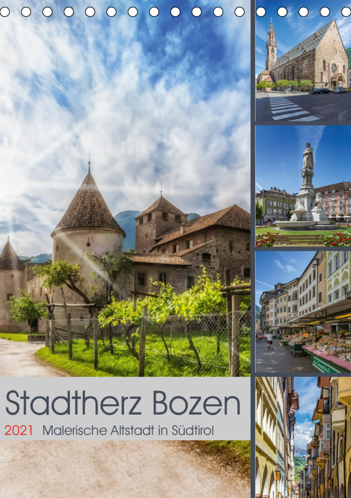 Stadtherz BOZEN (Tischkalender 2021 DIN A5 hoch)