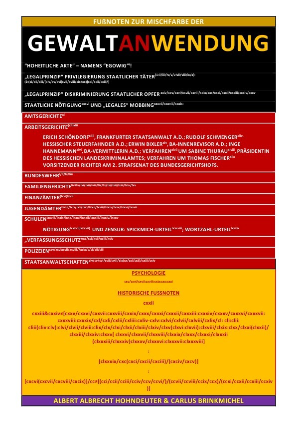 FUßNOTEN ZUR MISCHFARBE DER GEWALTANWENDUNG