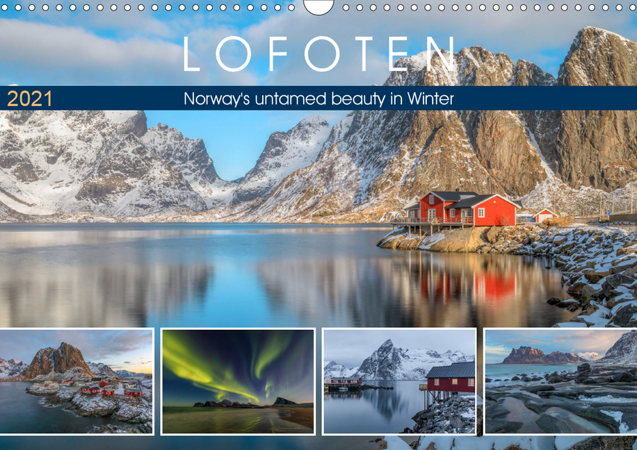 Lofoten, Norway's untamed beauty in Winter (Wall Calendar 2021 DIN A3 Landscape)