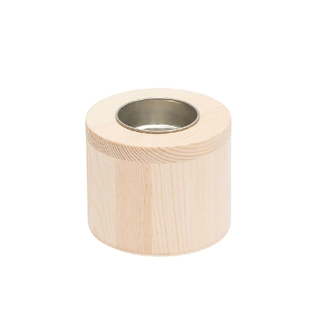 Kerzenhalter Rund 6 x 7,5 cm, FSC 100%