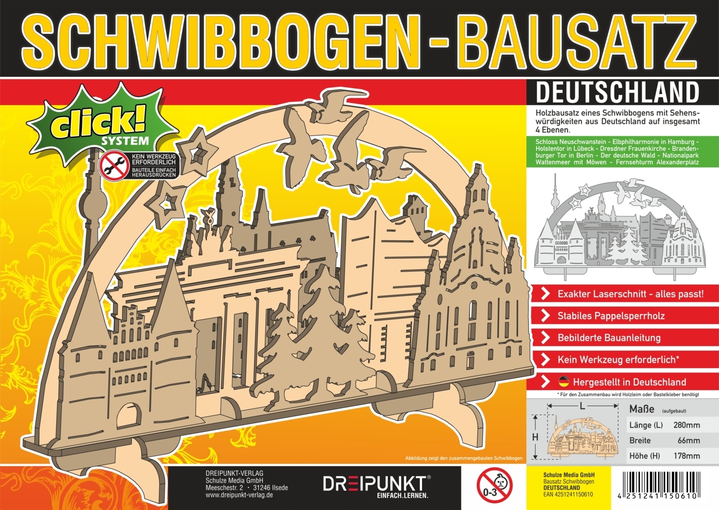 Bausatz Schwibbogen 'Deutschland'