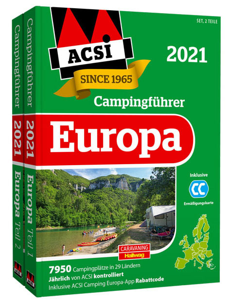 ACSI Internationaler Campingführer Europa 2021, 2 Teile