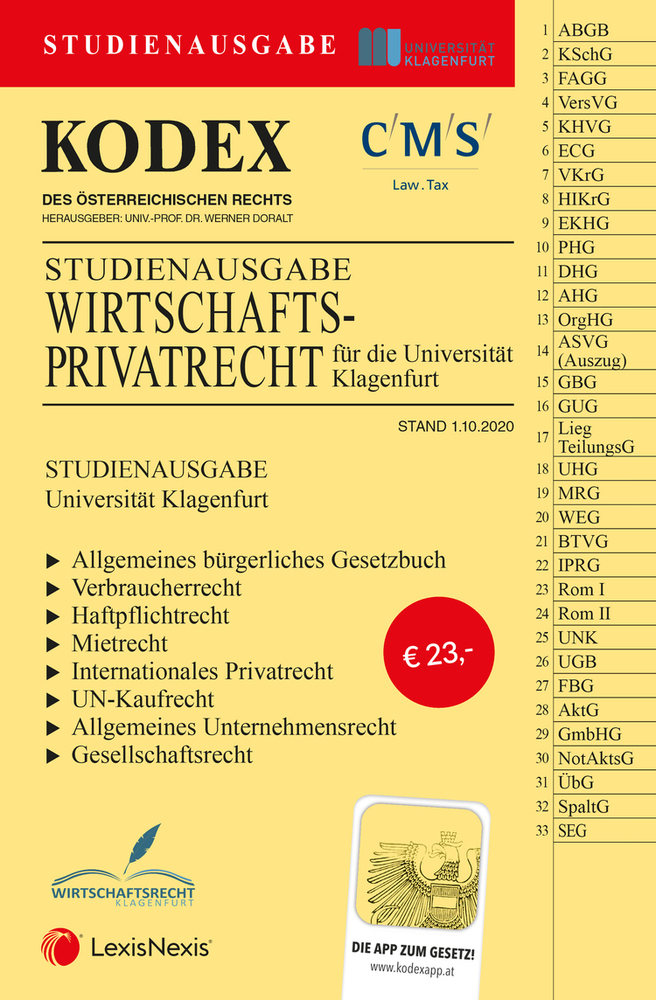 KODEX Wirtschaftsprivatrecht Klagenfurt