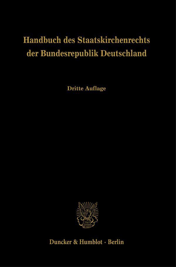 Handbuch des Staatskirchenrechts der Bundesrepublik Deutschland.