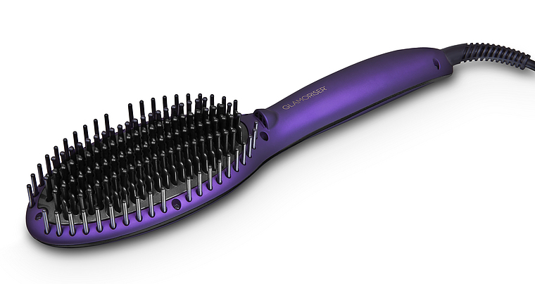 GLAMORISER Straight & Smooth Haarglätter-Bürste, Ultra Violet