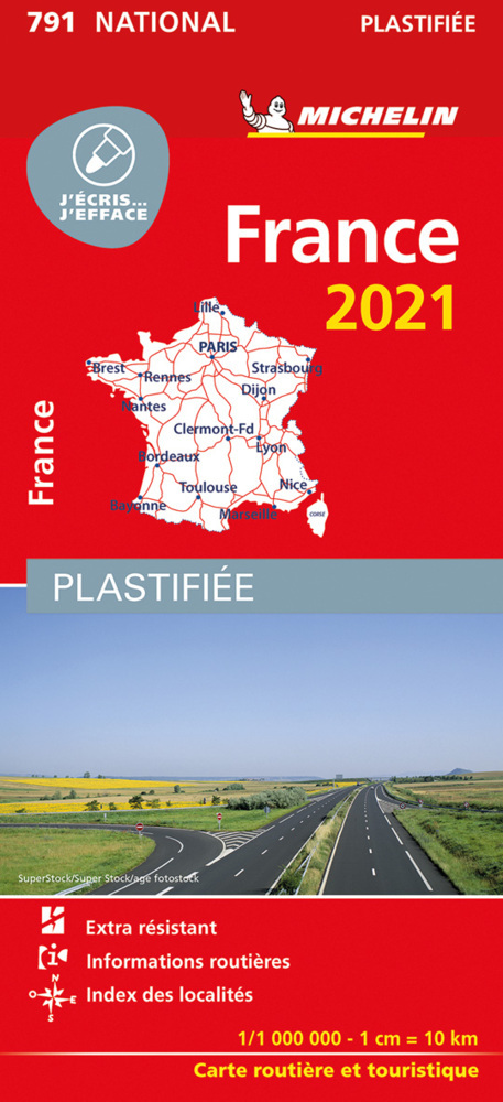 Michelin Frankreich 2021 (plastifiziert)