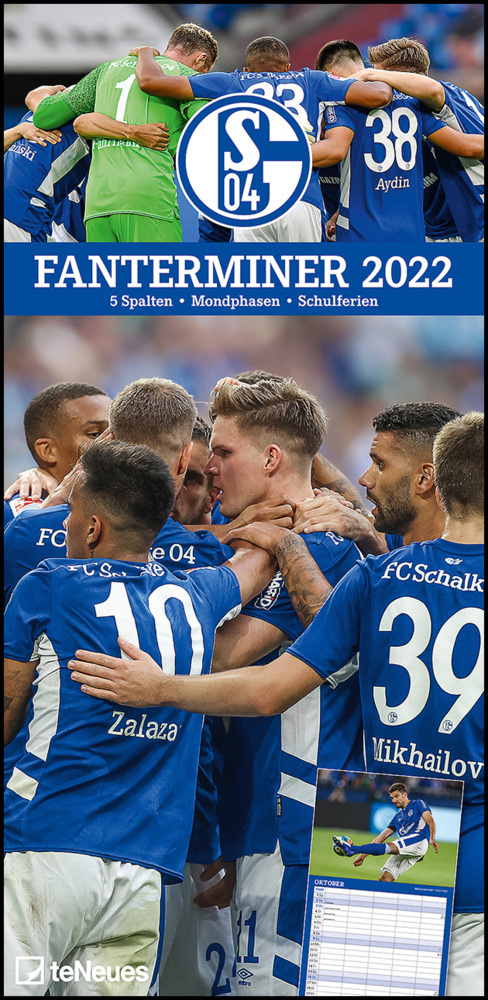 FC Schalke 04 2022 - Fanterminer - Fan-Kalender - Fußball-Kalender - 22x45 - Sport