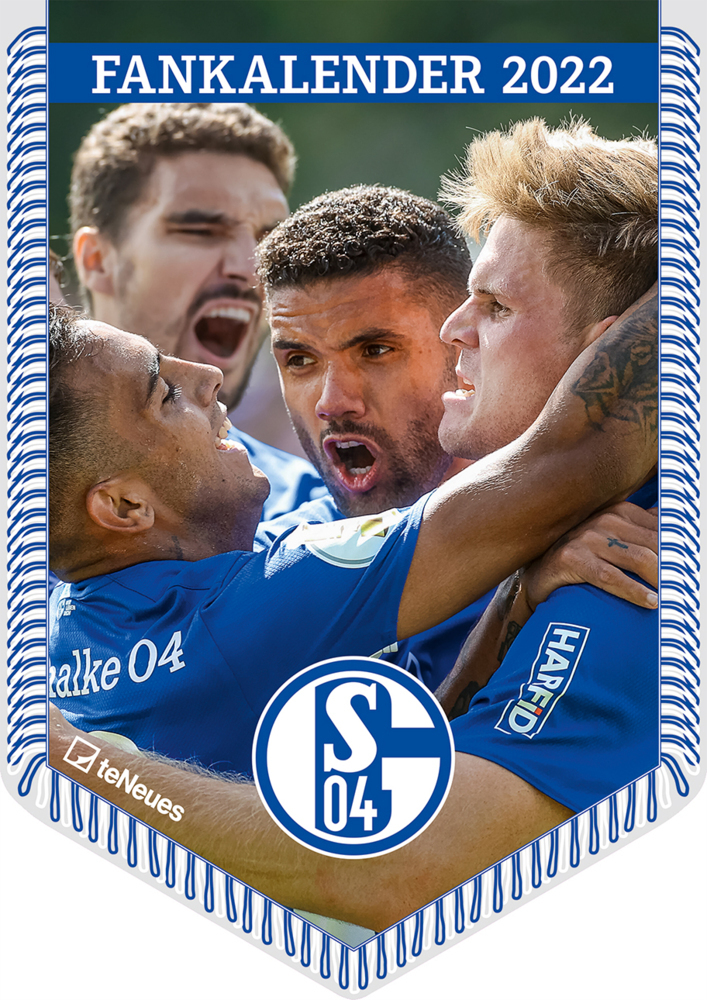 FC Schalke 04 2022 - Bannerkalender - Fan-Kalender - Fußball-Kalender - Wand-Kalender - 29,7x42 - Sport