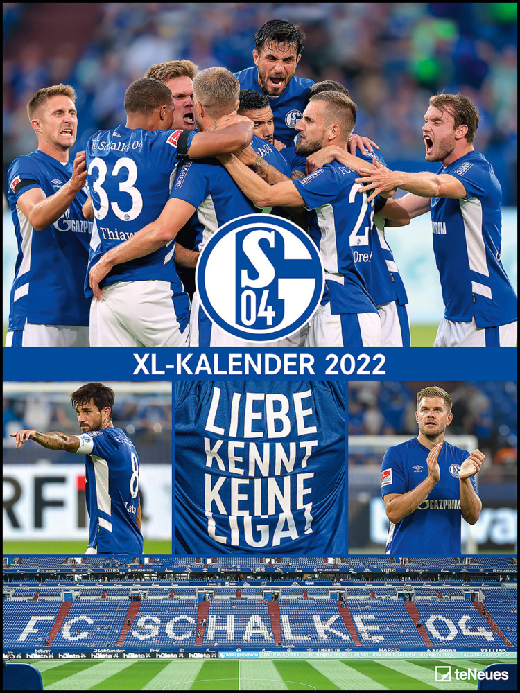 FC Schalke 04 2022 - Poster-Kalender-XL - Fußball-Kalender - Fan-Kalender - 48x64 - Sport