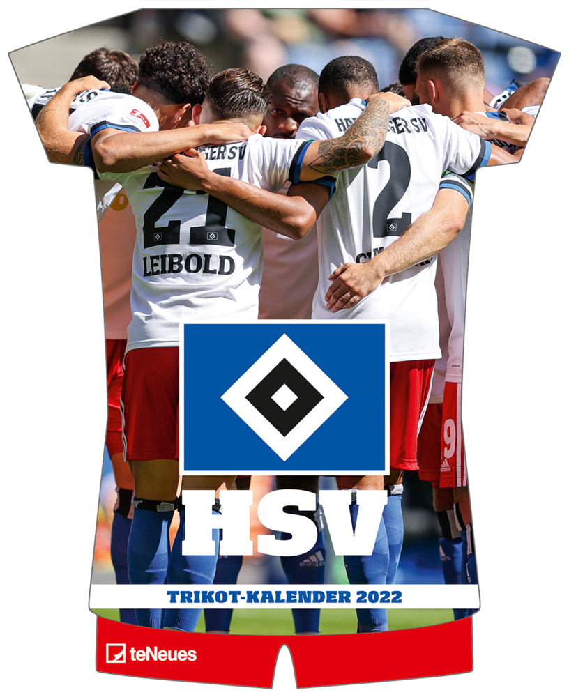 Hamburger SV 2022 - Trikotkalender - Fußball-Kalender - Fan-Kalender - 34,1x42