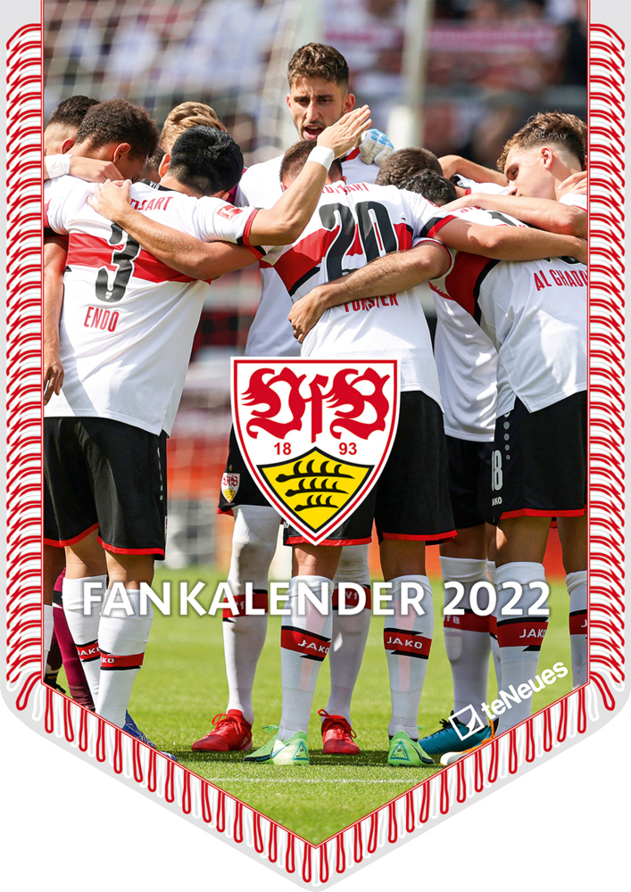 VfB Stuttgart 2022 - Bannerkalender - Fan-Kalender - Fußball-Kalender - 29,7x42 - Sport
