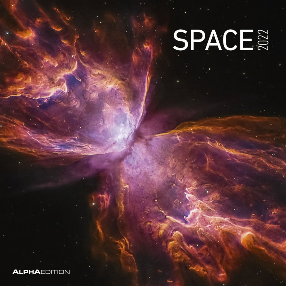 Space 2022 - Broschürenkalender 30x30 cm (30x60 geöffnet) - Kalender mit Platz für Notizen - Weltraum - Bildkalender - Wandplaner - Wandkalender