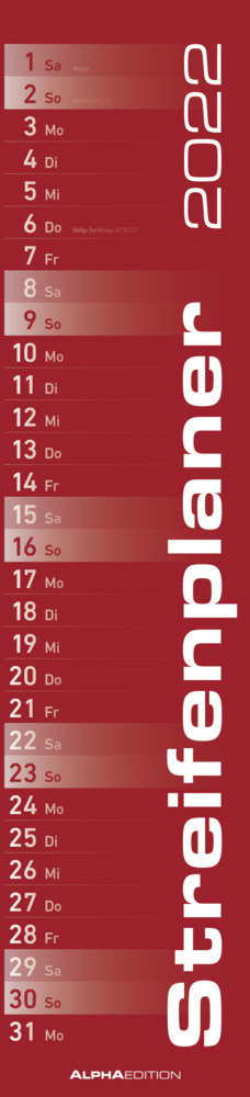 Streifenplaner ROT 2022