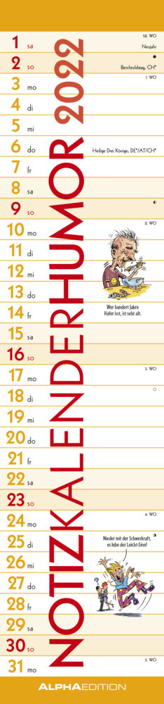 Notizkalender HUMOR 2022