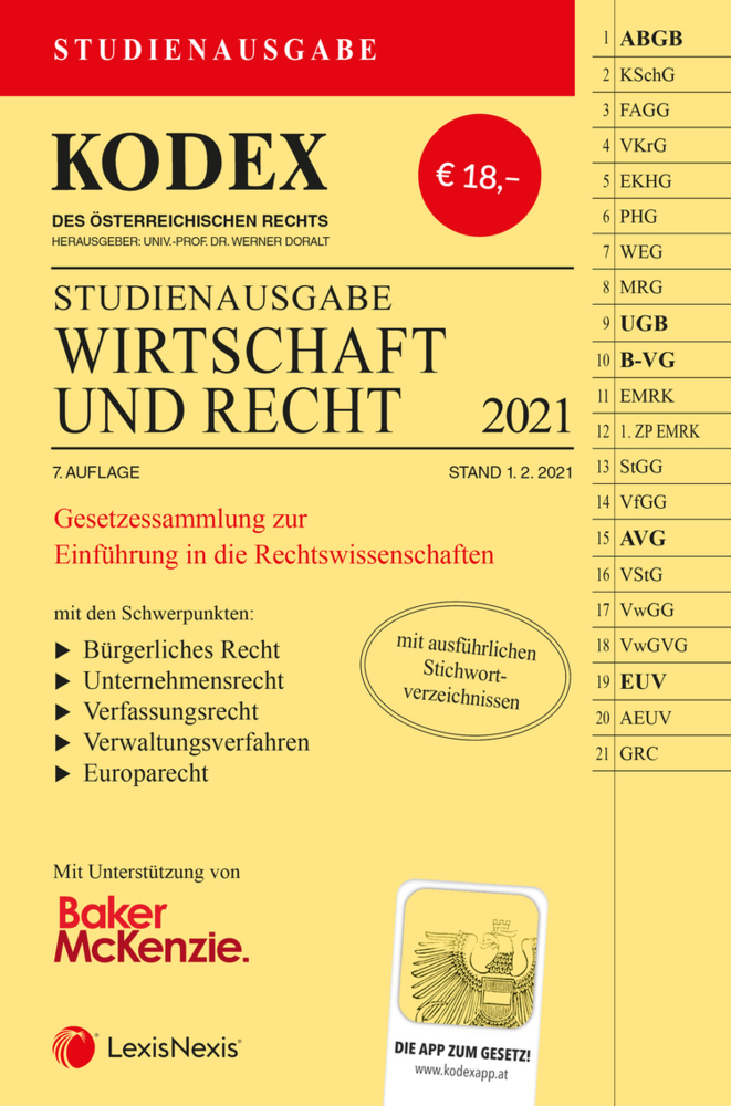 KODEX Wirtschaft und Recht 2021
