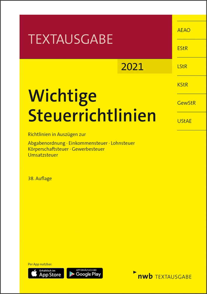 Wichtige Steuerrichtlinien, Textausgabe