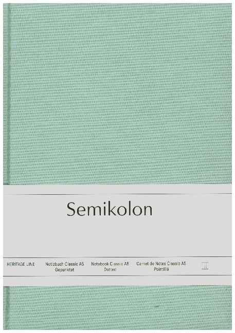 Semikolon Notizbuch Classic A5 dotted moss