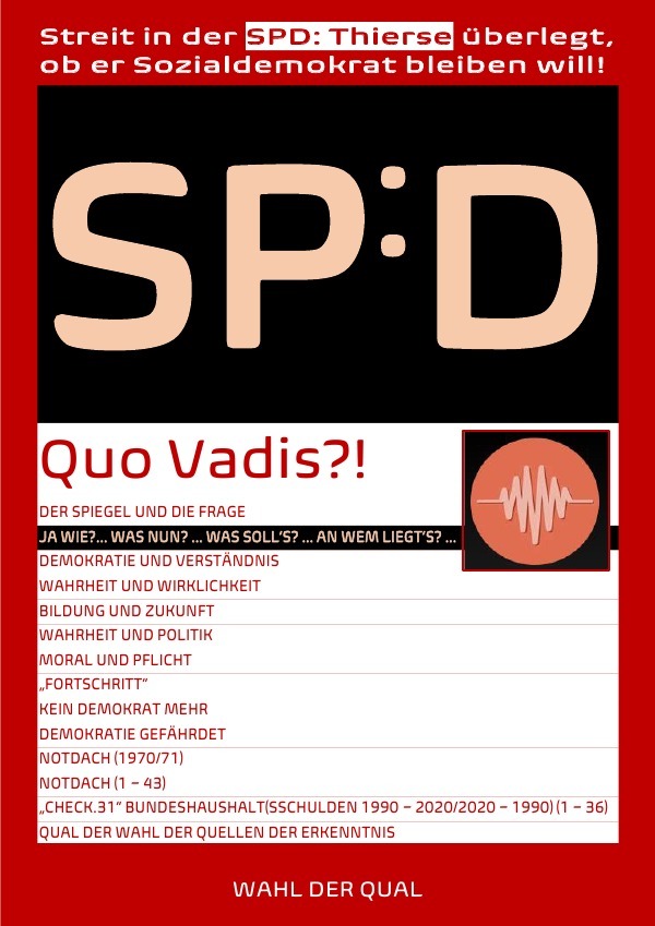 SP:D Quo Vadis?! Streit in der SPD: Thierse überlegt, ob er Sozialdemokrat bleiben will!