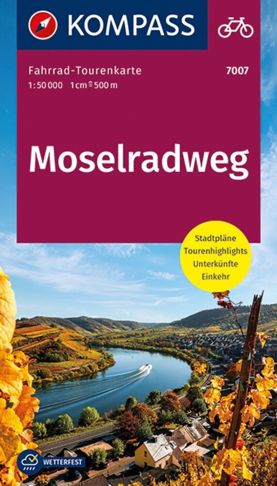 KOMPASS Fahrrad-Tourenkarte Moselradweg, 1:50000
