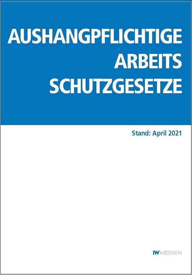 Aushangpflichtige Arbeitsschutzgesetze
