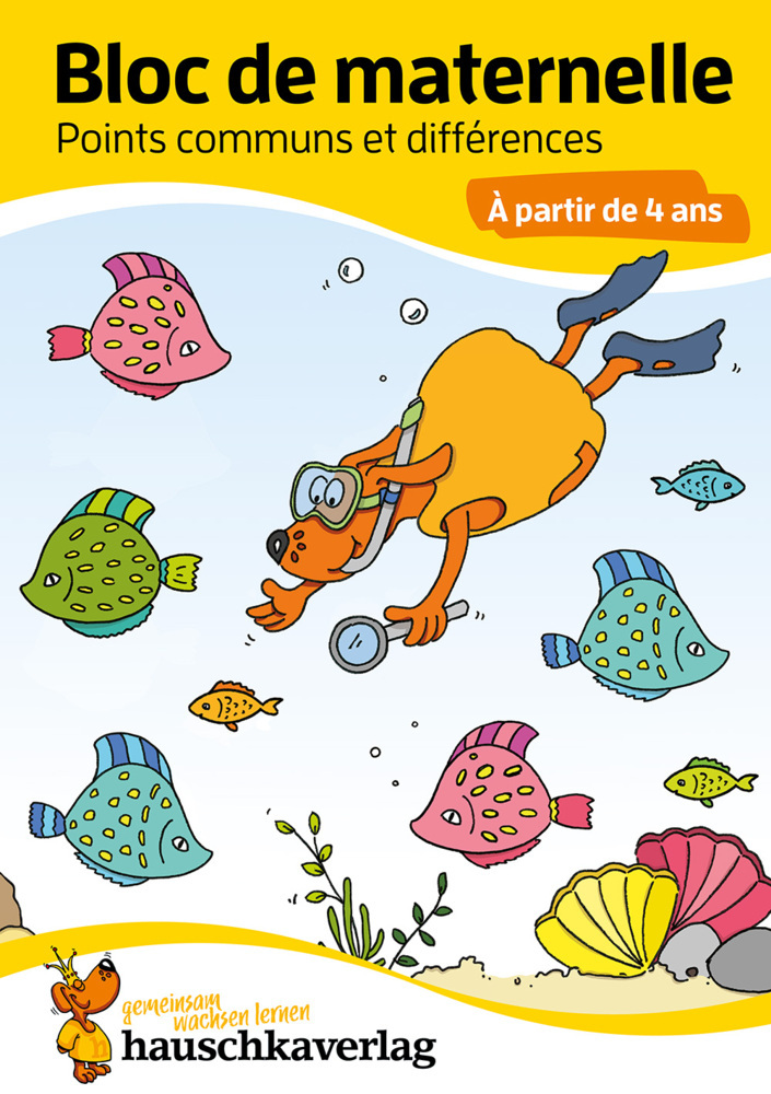 Bloc de maternelle à partir de 4 ans - Jeux des différences - coloriage enfant - cahier vacances 4 ans