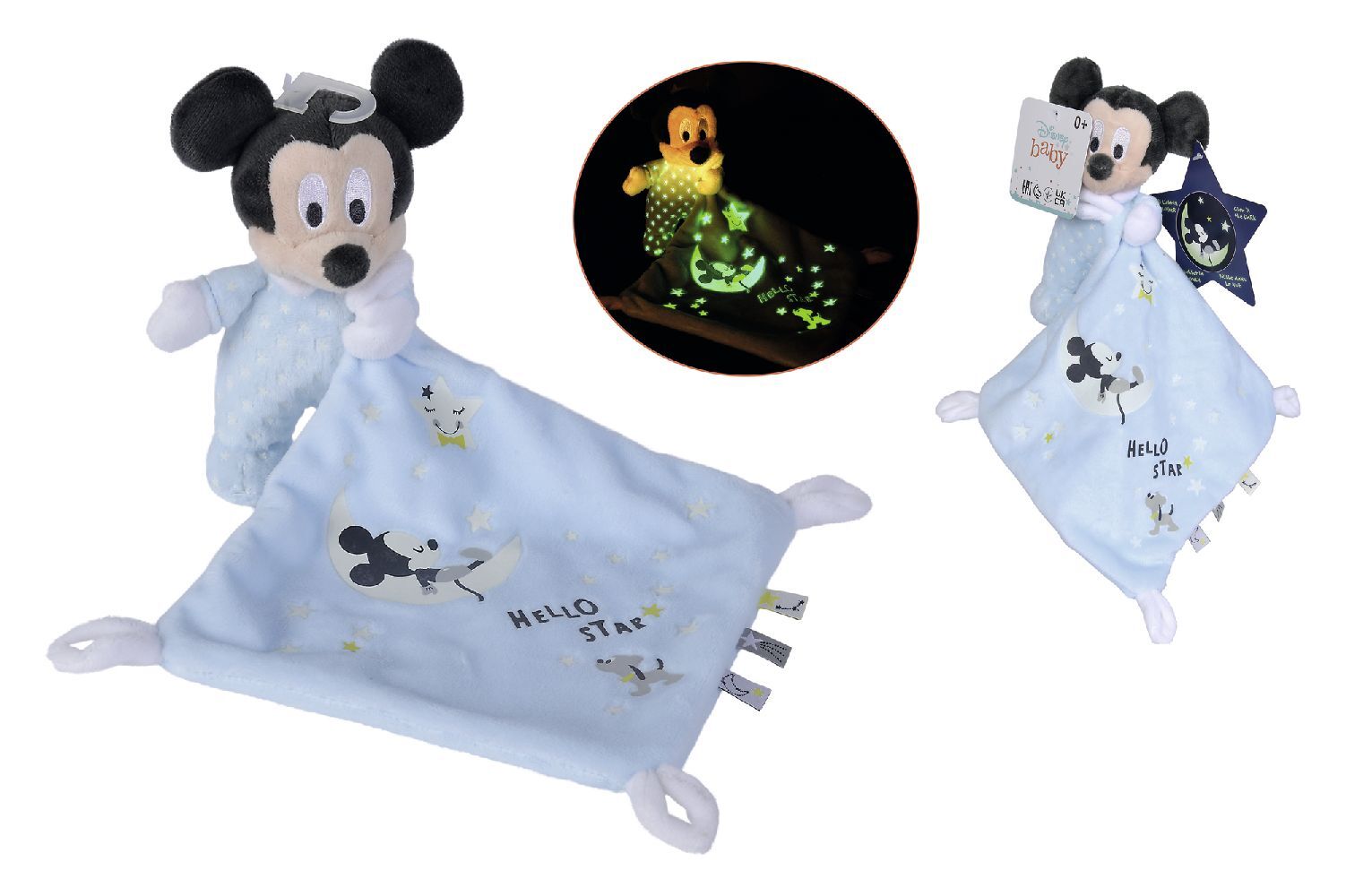 Disney Mickey GID Schmusetuch, Starry
