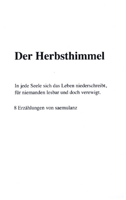 Der Herbsthimmel