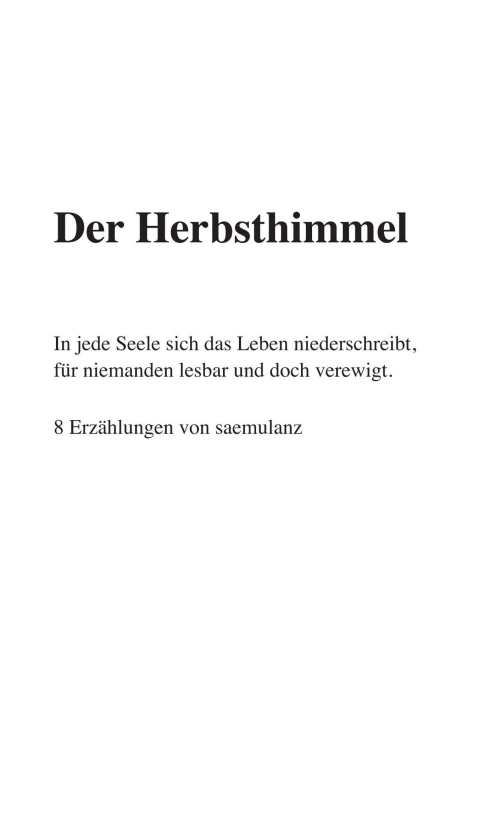 Der Herbsthimmel