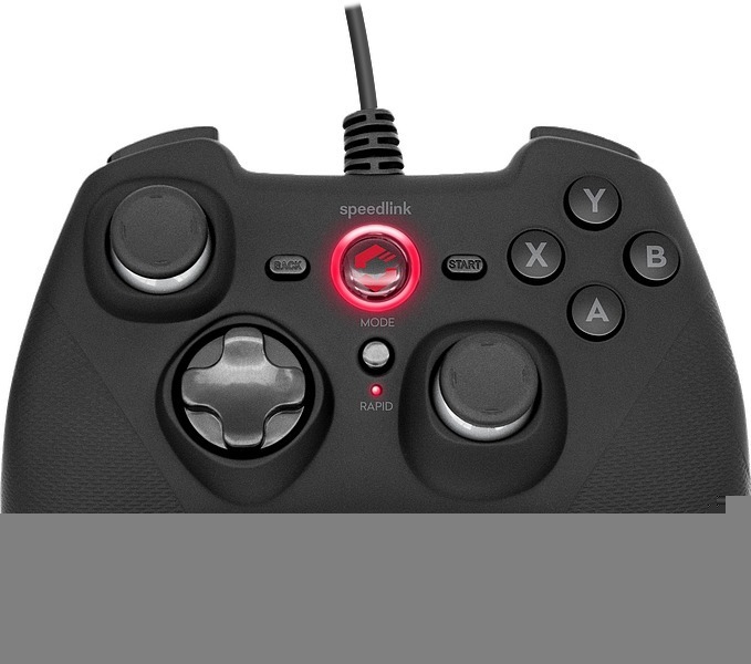 SPEEDLINK RAIT Gamepad - for PC/PS3/Switch/OLED, rubber-black