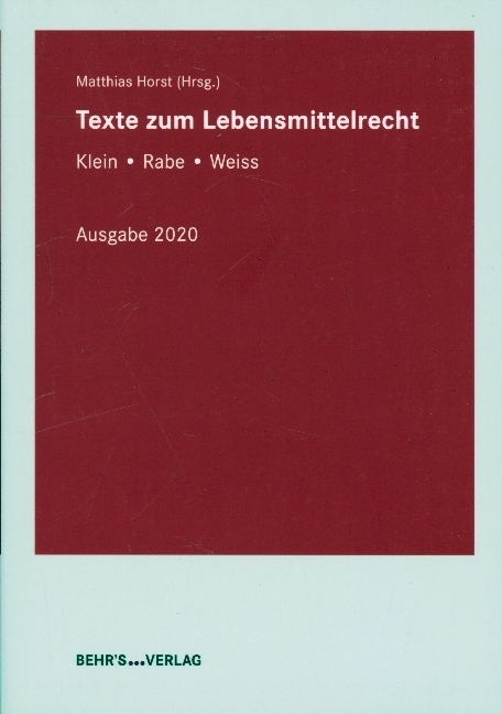 Texte zum Lebensmittelrecht