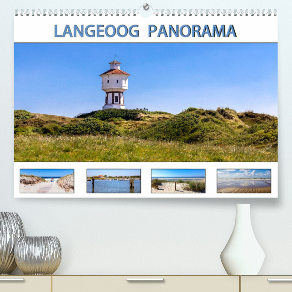 LANGEOOG PANORAMA (Premium, hochwertiger DIN A2 Wandkalender 2022, Kunstdruck in Hochglanz)