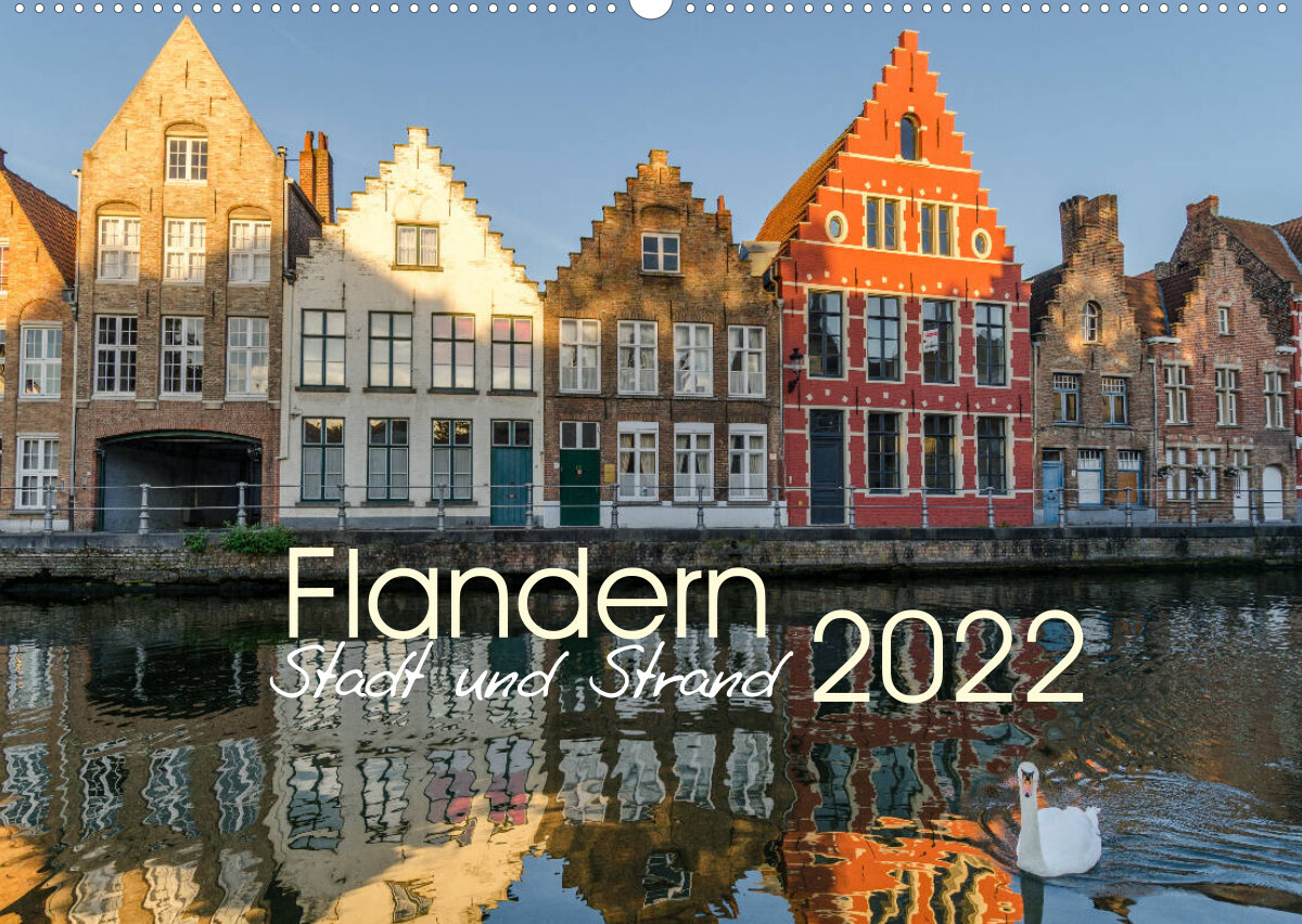 Flandern - Stadt und Strand (Wandkalender 2022 DIN A2 quer)